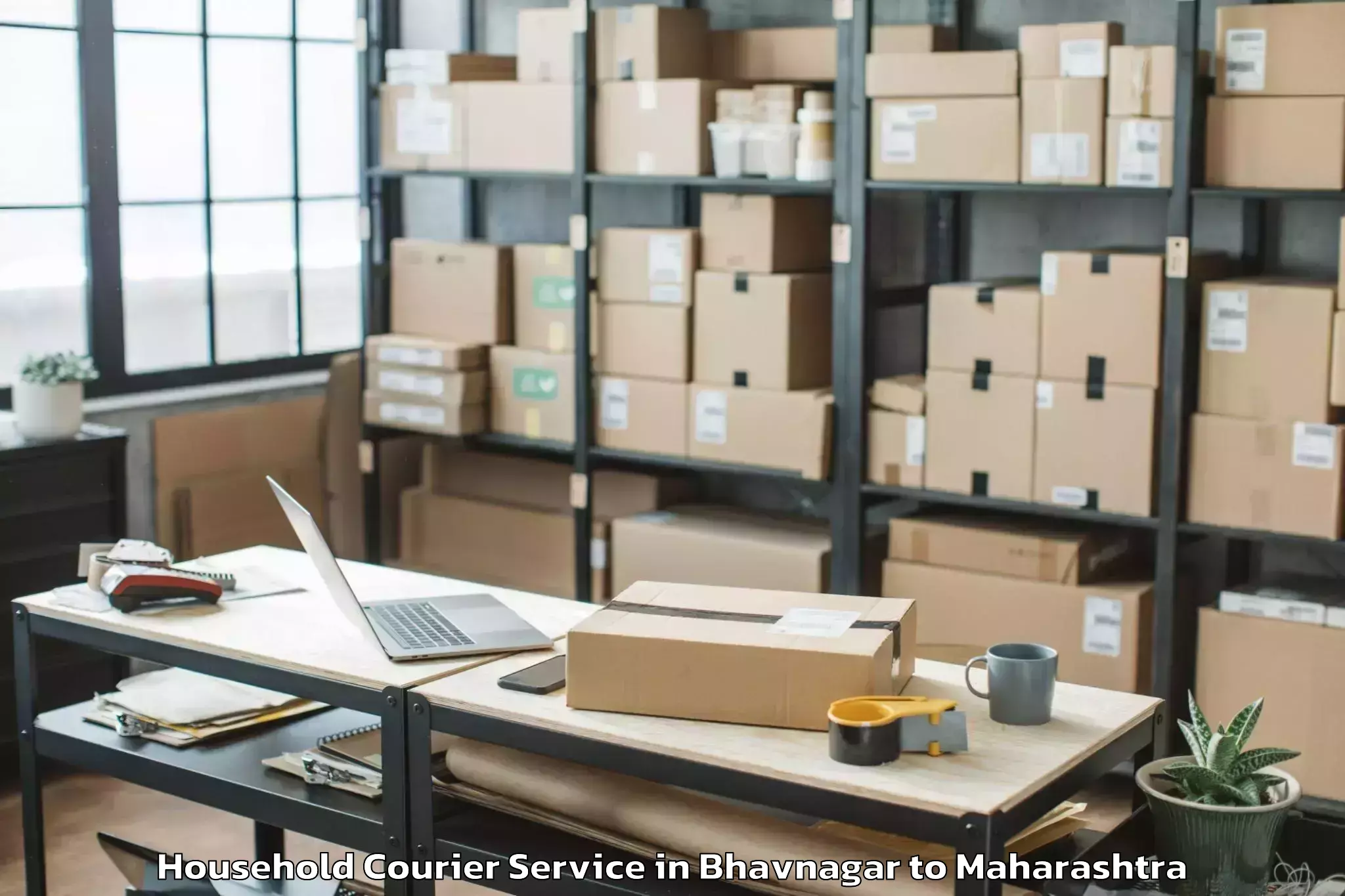 Book Bhavnagar to Shevgaon Household Courier Online